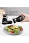 Salt and Pepper Shaker Set, 2 pcs Glass Bottom Salt Shaker, Salt Pepper Shaker with Silicone Funnel
