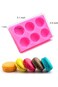 BUSOHA 6-Cavity 3D Macaroon Silicone Mold for Cake, Macaron Hamburger Baking Molds, Cake Mold, Muff