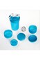 Protein Powder Shaker Bottles Spring Shaker Cup Gym blue