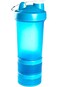 Protein Powder Shaker Bottles Spring Shaker Cup Gym blue