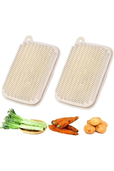 YelaJoy Vegetable Brush, 2 PCS Vegetable Brush Scrubber for Fruits, Potato Brush, Soft Brush for Po