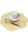 Tazweeq Round Gold Placemat Set, Non-Slip Table Runner and Placemats for Dining Room Kitchen Decor