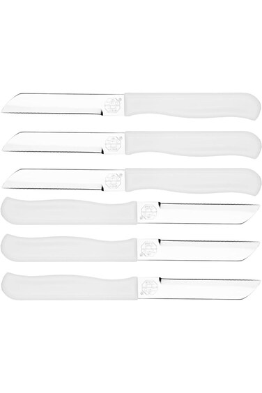ALSAIF Stainless Steel fruit knives Set, Comfortable Handles, Lightweight, and Easy to Clean, White