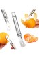 COKSDUPID Stainless Steel Orange Peeler   Easy to Peel   Long Handle Orange Citrus Peeler Tool   Tr