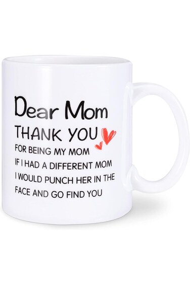 كوب قهوة للأمهات من Funexara - أفضل هدايا عيد الأم - كوب قهوة "عزيزتي الأم" - 11 أونصة أكواب مضحكة هدايا للأمهات من