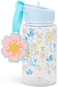 Manna Buddy Flower Themed Design Water Bottle with Strap Multicolor 15oz AC55287