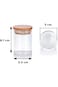 MIBRU Coffee Beans Glass Container Wood Lid Glass Airtight Canister Kitchen Storage Bottles Jars Fo