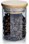 MIBRU Coffee Beans Glass Container Wood Lid Glass Airtight Canister Kitchen Storage Bottles Jars Fo