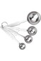 4 Pcs Measuring Spoons Set, 4Pcs Stainless Steel Measuring Spoon Tablespoon Teaspoon Coffee Scoop I