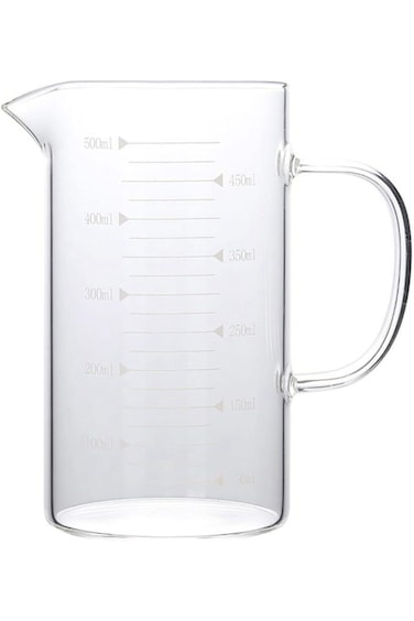 كوب قياس للمطبخ من هوبزوزا بمقبض للحليب والقهوة والعصير وكوب قياس للخبز (A-500)