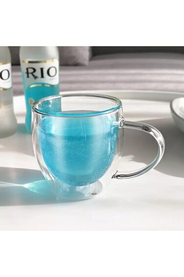 كوب زجاجي مزدوج سعة 250 مل