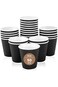 LINA STAR 4oz Black Ripple Paper Cups (50 Pack)   Triple-Layer Insulated Disposable Espresso Cups