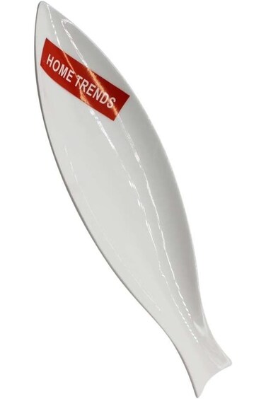 LTR Fish-Shaped Ceramic Dish, 11.75-Inch Size Serveware Serving Plate For Home kitchen Restaurants