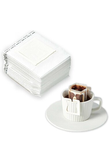 مرشحات قهوة للاستخدام مرة واحدة، 50 قطعة، تصميم تنقيط معلق، مرشحات سهلة الاستخدام للاستخدام مرة واحدة لقهوة طازجة
