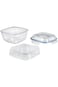 LocknLock Easy Essentials Salad Bowl/Food Storage Container/Food Storage Bin with Tray, Clear, 32 O