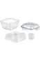 LocknLock Easy Essentials Salad Bowl/Food Storage Container/Food Storage Bin with Tray, Clear, 32 O