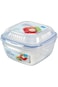 LocknLock Easy Essentials Salad Bowl/Food Storage Container/Food Storage Bin with Tray, Clear, 32 O