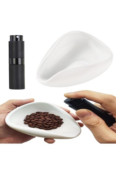 White coffee Bean Dosing Cup &amp; Spray Bottle Set Espresso Accessories for Coffee Enthusiasts for Cof