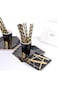 Paper Straw - Black &amp; Gold