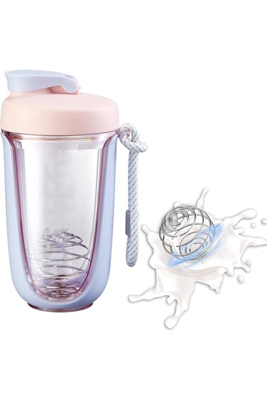 Khazna Protein Shaker Bottle Protein Drink Shaker Cup 20 oz Shaker Bottle for Protein Mixes Leak-pr