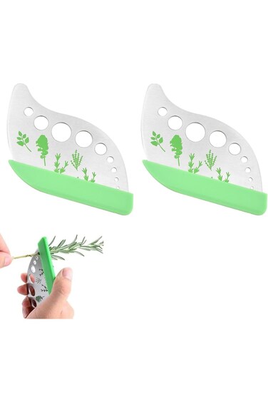 ALMEKAQUZ Herb Cutter Stripper, Leaf Herb Stripper Stainless Steel Vegetable Peeler, Kitchen Aid St