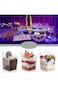 NALACAL 30 x 3 oz Mini Dessert Cups with Spoons, Square Slanted - Clear Plastic Parfait Appetizer C