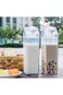 Maommadio 1 Pack Milk Carton Water Bottle, Clear Square Milk Bottles, Portable Milk Water Cup for O
