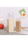 Maommadio 1 Pack Milk Carton Water Bottle, Clear Square Milk Bottles, Portable Milk Water Cup for O