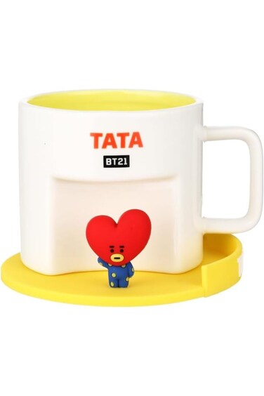 BT21 Collection Cartoon Ceramic Cup with Coaster (450mL)(TATA)