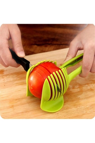 LBMT Fruit Slicer, Tomato Slicer, Vegetable Cutter, Multipurpose Handheld Round Fruit Vegetable Sli