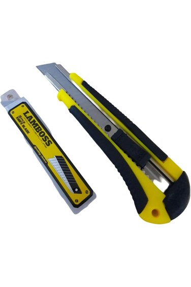 مشرط بمقبض غير قابل للانزلاق و 4 شفرات إضافية