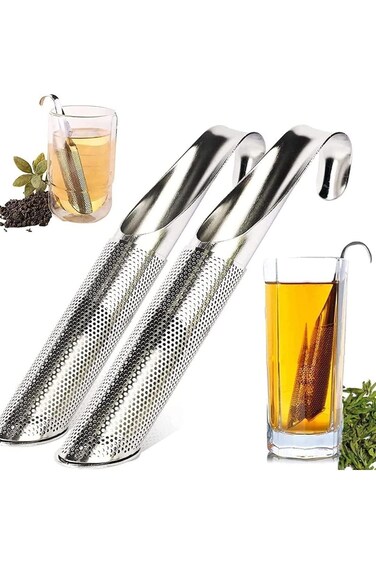 Stainless Steel Tea Strainers for Fine Loose Tea Diffuser, Long-Handle Tea Filter Premium Tea Infus