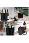 SYOSI Reusable Wine Tote Bags, 2 Pack Double Bottle Carrier with Leather Handles, Thick Felt Wine G