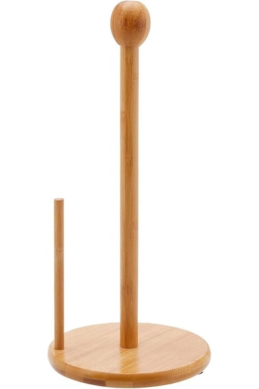 حامل لفائف من الخيزران ALMEKAQUZ حامل مناديل ورقية من الخيزران لسطح الطاولة حامل مناديل ورقية من الخيزران لورق المطبخ