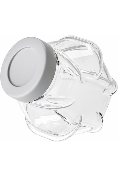 Glass Storage Jar with Aluminium Lid, 1.8 L Capacity