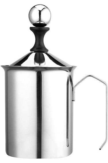 Manual Milk Frother Container Double Layer Handheld Milk Frothing Pitchers Cappuccions Coffee Latte