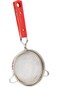 RAJ JUICE STRAINER WITH RED GRIP HANDLE, 13.5 CM, SILVER, RBJS05, Tea Strainer, Juice Strainer, Lim
