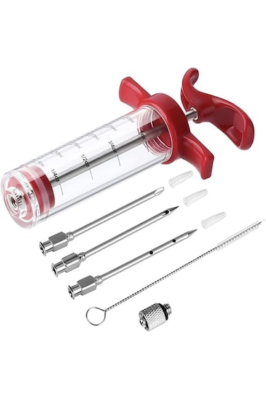 حقن اللحوم بجميع أنواعها، 3 إبر لحقن التوابل المختلفة، سهلة الاستخدام وآمنة على الطعام