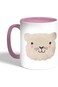 كوب قهوة مطبوع عليه صورة قطة سعيدة من ديكالاك، لون وردي