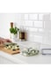 Plastic Food Storage Container, Rectangular, 2.0 Litre