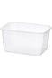 Plastic Food Storage Container, Rectangular, 2.0 Litre