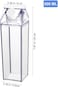 BULSM 1pc 500ML Enclosed Plastic Milk Carton - Plastic Portable Reusable Water Bottle Milk Box for
