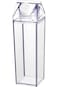 BULSM 1pc 500ML Enclosed Plastic Milk Carton - Plastic Portable Reusable Water Bottle Milk Box for