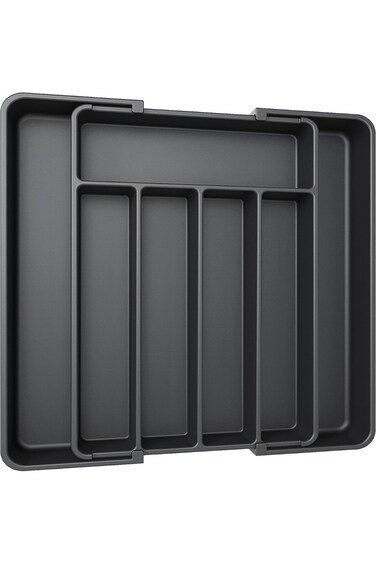 Spoon and fork drawer organizer, interchangeable kitchen utensil organizer, adjustable storage tray