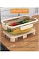 Food Airtight Storage Container Organizer Bin with Snap Locking lid, Kitchen Clear Platic Meal Prep