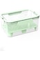 Food Airtight Storage Container Organizer Bin with Snap Locking lid, Kitchen Clear Platic Meal Prep