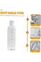 Clear Plastic 500ml Water Bottle with Caps for Gym Sports, Portable Cool Water Container for Daily