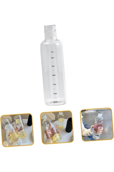 Clear Plastic 500ml Water Bottle with Caps for Gym Sports, Portable Cool Water Container for Daily