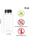 FUFU 12pcs 8oz Plastic Juice Bottles with Caps, Empty Clear Plastic Bottles Bulk with Black Tamper