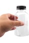 FUFU 12pcs 8oz Plastic Juice Bottles with Caps, Empty Clear Plastic Bottles Bulk with Black Tamper